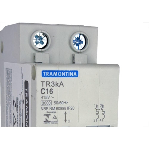 Disjuntor Tramontina ''Din'' Bipolar 16A. C