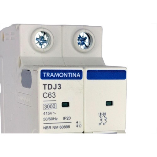 Disjuntor Tramontina ''Din'' Bipolar 63A. C