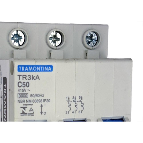 Disjuntor Tramontina ''Din'' Tripolar 50A. C