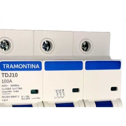 Disjuntor Tramontina ''Din'' Tripolar 100A. C