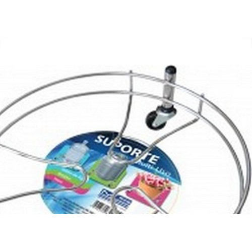 Suporte Para Botijao De Gas Duler Cromado Com Rodizio