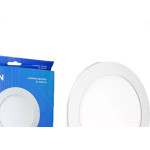 Plafon Led Embutir Elgin Redondo 12W. 6500K. Bivolt Branco