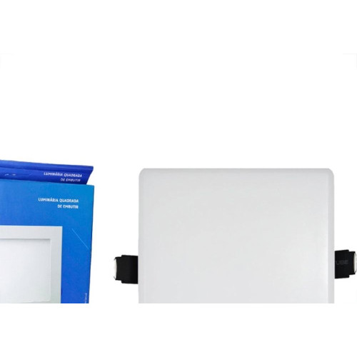 Plafon Led Embutir Elgin Quadrado 12W. 6500K. Bivolt