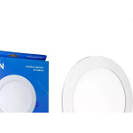 Plafon Led Embutir Elgin Redondo 18W. 6500K. Bivolt Branco