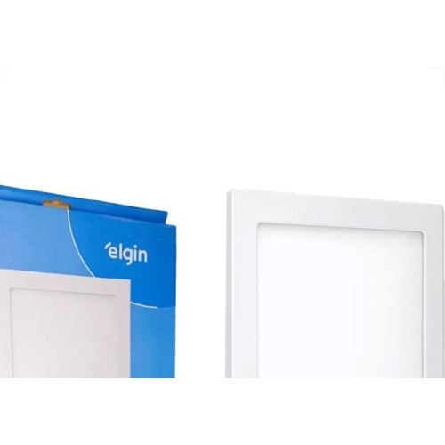 Plafon Led Embutir Elgin Quadrado 24W. 6500K. Bivolt Branco