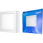 Plafon Led Sobrepor Elgin Quadrado 24W. 6500K. Bivolt Branco