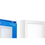 Plafon Led Sobrepor Elgin Quadrado 24W. 6500K. Bivolt Branco