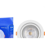 Spot Com Lampada Dicroica Led Elgin 5W. Redondo Branco Bivolt 6500K.