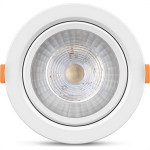 Spot Com Lampada Dicroica Led Elgin 5W. Redondo Branco Bivolt 3000K.