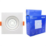 Spot Com Lampada Dicroica Led Elgin 5W. Quadrado Branco Bivolt 6500K.
