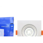 Spot Com Lampada Dicroica Led Elgin 5W. Quadrado Branco Bivolt 6500K.