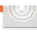 Spot Com Lampada Dicroica Led Elgin 5W. Quadrado Branco Bivolt 3000K.