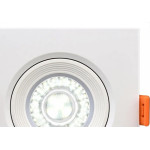 Spot Com Lampada Dicroica Led Elgin 5W. Quadrado Branco Bivolt 3000K.
