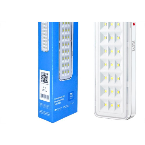 Luminaria De Emergencia Elgin 30 Leds 2W. Bivolt