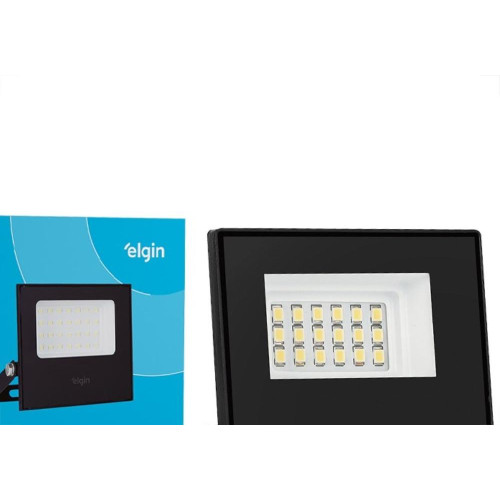 Refletor De Led Elgin 30W. 6500K. 2400Lm Ip66 Preto Bivolt