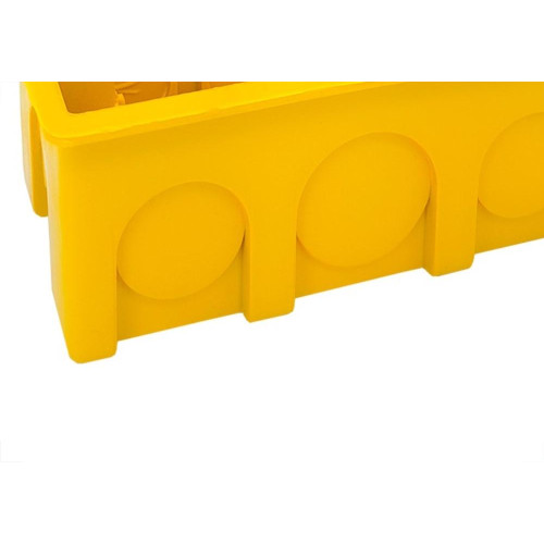 Caixinha De Luz Pvc Ivasa Amarela Orelha Pvc 4X2 - Kit C/100 Pecas