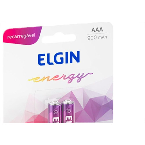 Pilha Elgin Recarregavel Aaa Palito Cartela Com 2 Pecas - 82168