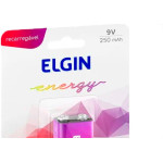 Pilha Elgin Recarregavel Bateria 9V. Cartela Com 1 Peca - 82215