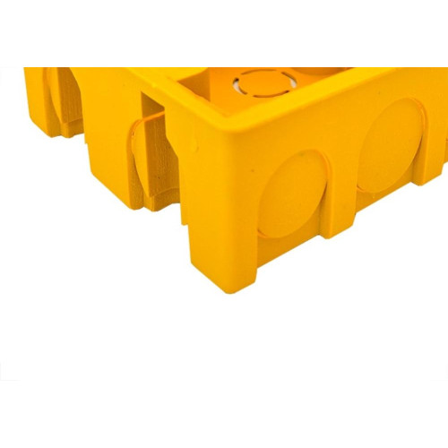 Caixinha De Luz Pvc Ivasa Amarela Orelha Pvc 4X4 - Kit C/50 Pecas