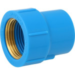 Luva Azul Com Bucha Latao Krona 20Mm X 1/2'' - Kit C/20 Pecas