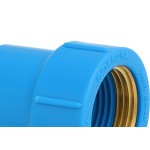 Luva Azul Com Bucha Latao Krona 20Mm X 1/2'' - Kit C/20 Pecas