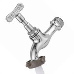 Torneira Jardim Metal Cromada Metrox 1130 Longa - 1/2'' Com Bico