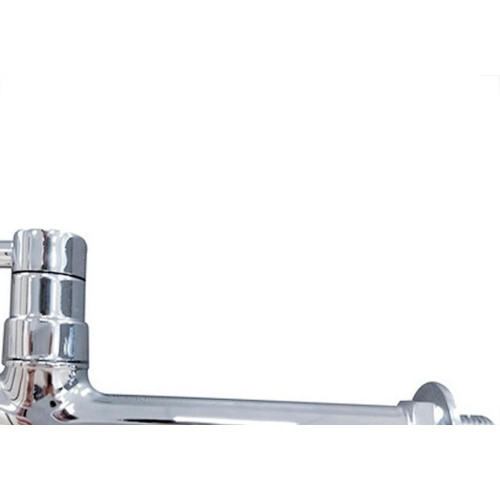 Torneira Pia Parede Metal Metrox 1158 - C-60 - Abs - 1/4 Volta Cromada