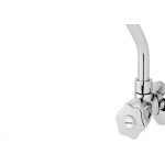 Torneira Bica Movel Pia Parede Metal Metrox 2060 - C-50 Lite - 1/4 Volta Cromada