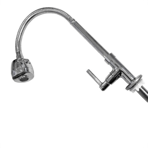 Torneira Gourmet Flex Mesa Bica Movel Metal Metrox Cromada - C-72 - 1/4 Volta