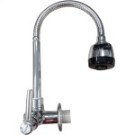 Torneira Gourmet Flex Parede Bica Movel Metal Metrox Cromada - C-60 - 1/4 Volta