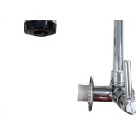 Torneira Gourmet Flex Parede Bica Movel Metal Metrox Cromada - C-60 - 1/4 Volta