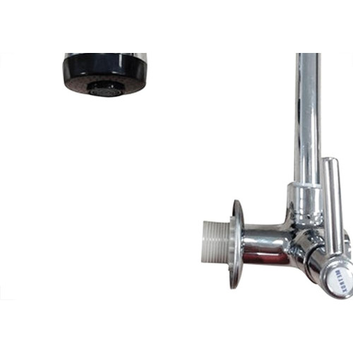 Torneira Gourmet Flex Parede Bica Movel Metal Metrox Cromada - C-60 - 1/4 Volta