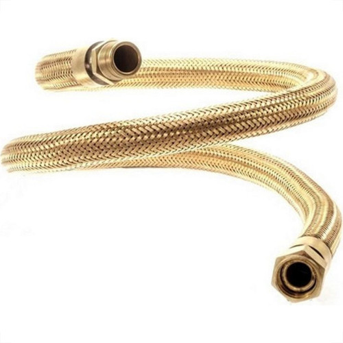 Mangueira Para Gas Malha Aco Cobre Tomback Macho/Femea 1,00M