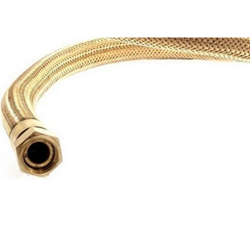 Mangueira Para Gas Malha Aco Cobre Tomback Macho/Femea 1,00M