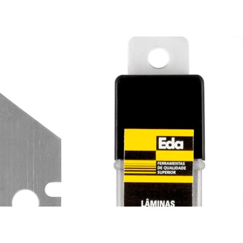 Lamina Estilete Eda Auto-Retratil Trapezoidal Com 10 Pecas - 0Af