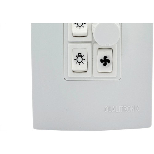 Controle Para Ventilador Qualitronix Embutir Ventilador E Lampada Bivolt 2 Lampadas Qv372