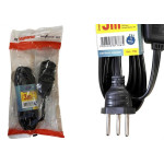 Extensao Daneva Sort 2 Polos + Terra Pp 0,75Mm Preta - 3M - 1786
