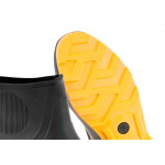 Bota Galocha Pega Forte Preta/Amarela No.42 Cano Curto Com Meia