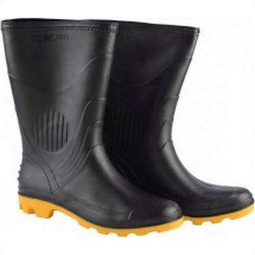 Bota Galocha Pega Forte Preta/Amarela 323 No.34/35 Sem Meia