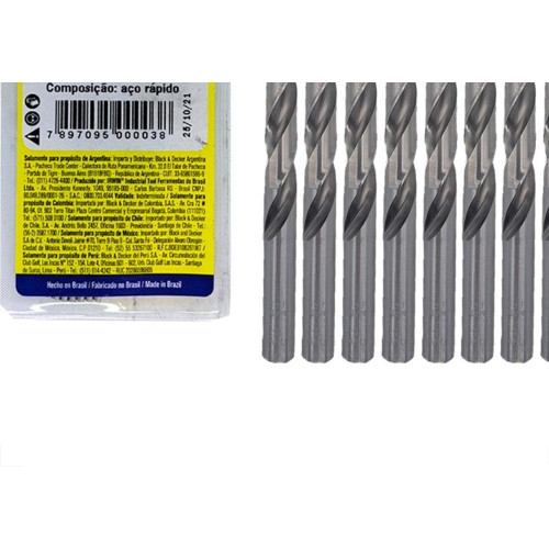 Broca Aco Rapido Irwin 1/16'' - Kit C/10 Pecas