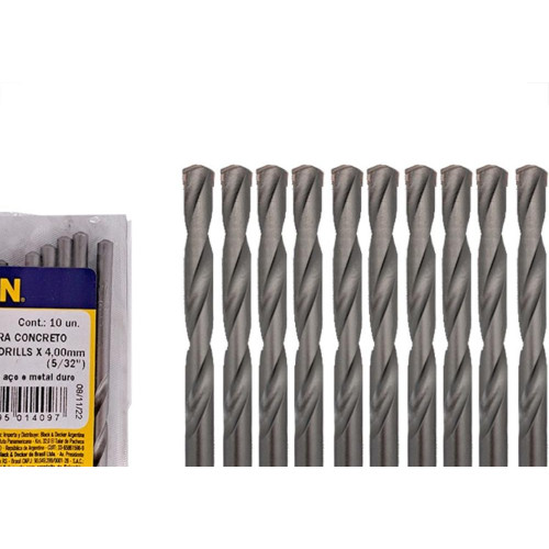 Broca Widea Irwin 4 Mm - 5/32'' - Kit C/10 Pecas