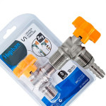 Registro Esfera Para Gas Higiban Angular - 1/2'' X 1/2'' E 1/2'' X 3/8''