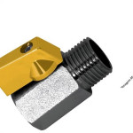 Registro Esfera Para Gas Higiban Niquelado Mxf 3/8''