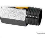Registro Esfera Para Gas Higiban Niquelado Mxf 3/8''