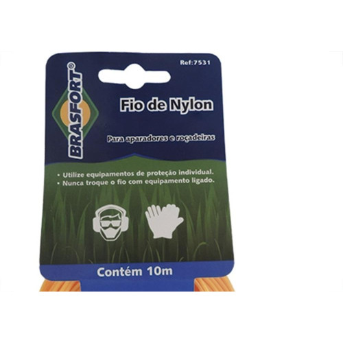 Fio De Nylon Para Aparador De Grama Brasfort 1,6Mmx10M - 7531