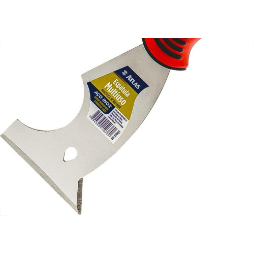 Espatula Atlas Multiuso Aco Inox 7,5Cm Cabo Plastico - At195/1