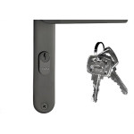 Fechadura Pado Concept Zamac Perfil 600 Externa Estreita Preta