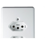 Conjunto Ilumi Pratika Com Placa 2 Tomadas 2P+T. 20A. - 19121