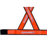 Colete X Para Sinalizacao Brascamp Noturno/Diurno Laranja