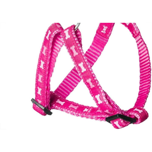 Peitoral Para Caes Sanremo Poliester Medio Rosa